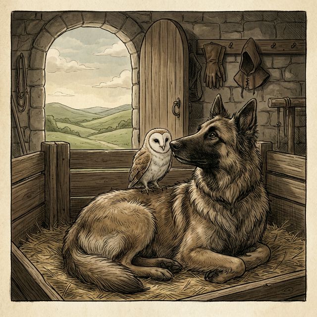 Dog and rescued owl form unlikely friendship at UK center